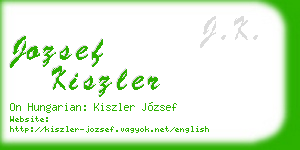 jozsef kiszler business card