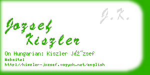 jozsef kiszler business card